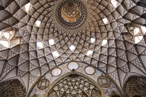 Iran, Central Iran, Kashan, Khan-e Boroujerdi, traditional carpet merchants house