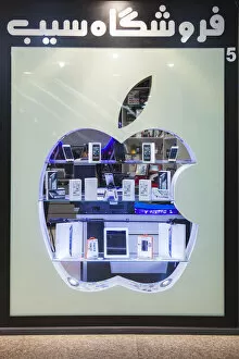 Images Dated 31st May 2016: Iran, Tehran, electronics store with Apple logo