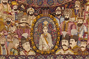 Iran, Tehran, Laleh Park, Carpet Museum of Iran, traditional Iranian carpet detail