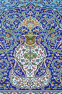 Persian Gallery: Iran, Tehran, Museum of the Islamic Period, exterior tilework detail