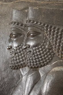 Images Dated 31st May 2016: Iran, Tehran, National Museum of Iran, Procession of Xerxes frieze from the ancient