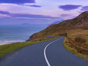 Ireland, Co. Donegal, Fanad, Ballymastocker bay overview, winding road