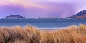 Ireland, Co. Donegal, Fanad, Ballymastoker bay at dusk