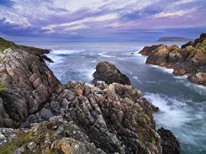 Farmland Prints: Ireland, Co. Donegal, Fanad, rocky inlet