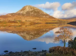 Codonegal Prints: Ireland, Co. Donegal, Mount Errigal reflected in Lough Dunlewey