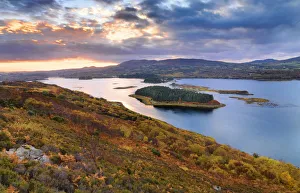 Codonegal Prints: Ireland, Co. Donegal, Mulroy bay, overview at dusk