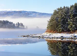Codonegal Prints: Ireland, Co. Donegal, Mulroy bay, snowy landscape