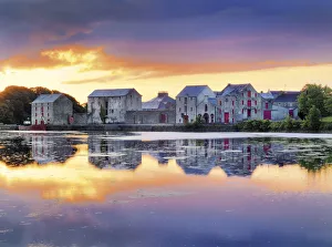 Ireland, Co. Donegal, Ramelton, River lennon at sunrise