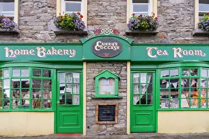 Connacht Prints: Ireland, Co. Mayo, Wesport, Traditional store front, tea rooms
