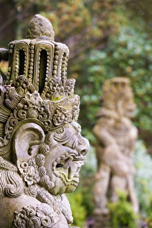 Images Dated 8th April 2021: Ireland, Co.Donegal, Glenveagh National Park and Gardens, Stone statue from Bali