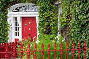 Images Dated 4th April 2023: Ireland, Co.Mayo, Westport; Red Georgian doorway