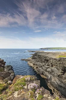 Images Dated 5th October 2016: Ireland, County Clare, Kilkee, coastal cliffs