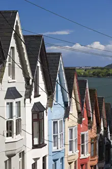 Ireland, County Cork, Cobh, Deck of Cards hillside houses