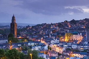 Images Dated 5th October 2016: Ireland, County Cork, Cork City, St. Annes Church, elevated view, dusk