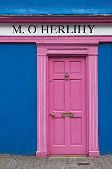 Ireland, County Cork, Kinsale, colorful building detail