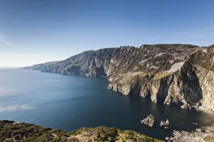 Ireland, County Donegal, Teelin, Slieve League, 600 meter high sea cliffs, highest
