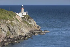 Ireland, County Fingal, Howth, Baily Lighthouse, elevated view