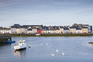 Ireland, County Galway, Galway City, port buidlings of The Claddagh