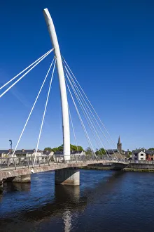 County Mayo Prints: Ireland, County Mayo, Ballina, the new river bridge