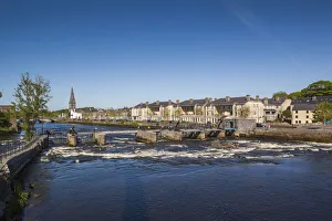 Ireland, County Mayo, Ballina, salmon weirs