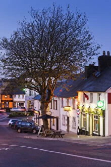 Ireland, County Mayo, Westport, town view by the Octagon, dusk
