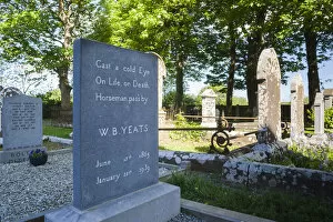 Ireland, County Sligo, Drumcliff, grave of poet WB Yeats