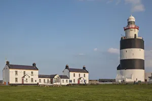 Ireland, County Wexford, Hook Peninsula, Hook Head, Hook Head LIghthouse, sunset