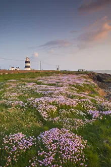 Ireland, County Wexford, Hook Peninsula, Hook Head, Hook Head LIghthouse, sunset Ireland, County Wexford, Hook Peninsula, Hook Head, Hook Head LIghthouse, sunset