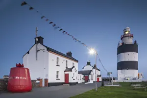 Images Dated 5th October 2016: Ireland, County Wexford, Hook Peninsula, Hook Head, Hook Head LIghthouse, dusk