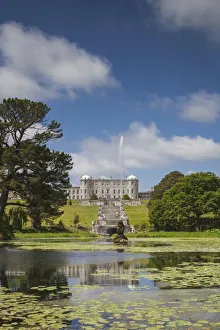 Ireland, County Wicklow, Enniskerry, Powerscourt Estate, Powerscourt House from Triton