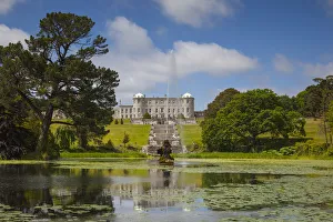 Ireland, County Wicklow, Enniskerry, Powerscourt Estate, Powerscourt House from Triton