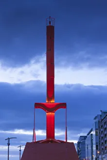 Ireland, Dublin, Docklands, The Great Diving Bell, dawn