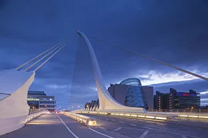 Architect Prints: Ireland, Dublin, Docklands, Samuel Beckett Bridge, Santiago Calatrava, architect, dawn