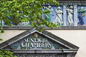 Ceramic Prints: Ireland, Dublin, Sunlight Chambers building, exterior ceramic frieze details