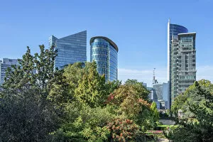 Brussels Collection: Iris Tower and Botanic Tower seen from Botanical garden, Brussels, Belgium