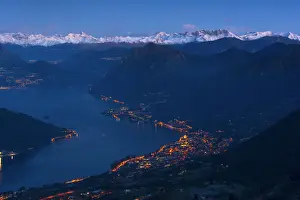 Province Of Brescia Prints: Iseo lake at dawn, province of Brescia, Lombardia, Italy