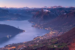 Iseo lake and Orobie Alps, Brescia province, Lombardy district, Italy