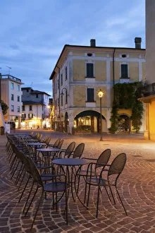 Iseo Prints: Iseo, Lombardy, Italy. A small square in Iseo city