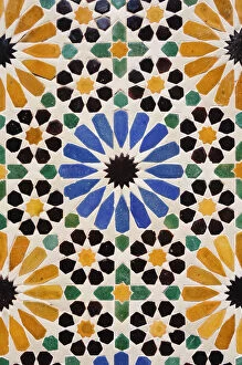 Images Dated 17th January 2011: Islamic decorative tiles (zeligs). Tetouan, Morocco