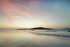 Cloud Prints: Island of Taransay at dusk from Traigh Rosamol