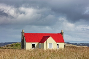 Golden Road Prints: Isolated house on the Golden Road, Isle of Harris, Outer Hebrides, Scotland