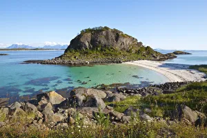 No One Prints: Isolated sandy beach near Raftsundet, Lofoten, Nordland, Norway