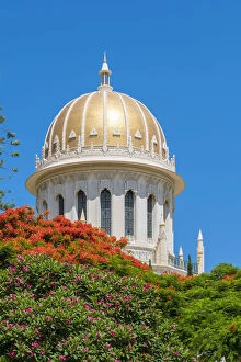 Israel, Haifa District, Haifa. The Shrine of the Bab at the Baha i Gardens