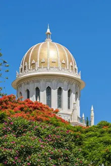 Haifa District Prints: Israel, Haifa District, Haifa. The Shrine of the Bab at the Baha i Gardens