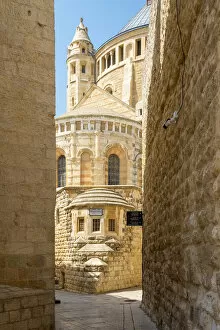 Images Dated 8th February 2019: Israel, Jerusalem District, Jerusalem. Dormition Abbey on Mount Zion