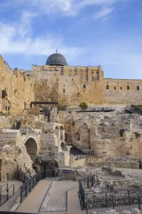 Jerusalem Prints: Israel, Jerusalem, Jerusalem Archeological Park and Davidson Center, Ophel Wall