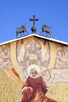 Israel Prints: Israel, Jerusalem, Mount of Olives facade mosaic of the Church of All Nations