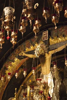 Images Dated 28th November 2011: Israel, Jerusalem, Old City, Christian Quarter, Church of the Holy Sepulchre with