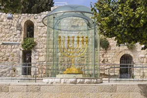 Israel, Jerusalem, Old City, Jewish quarter, The Goldern Menorah