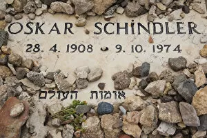 Images Dated 28th November 2011: Israel, Jerusalem, Old City, Mt. Zion, gravesite of Oskar Schindler, Christian businessman